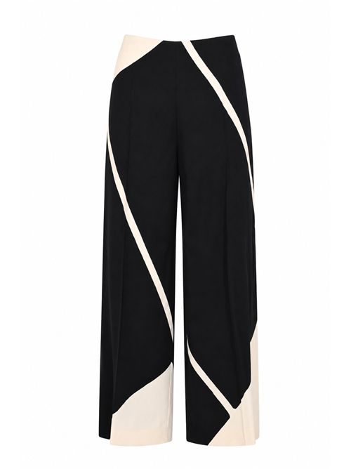 Pantaloni in twill di viscosa con stampa ALBERTA FERRETTI | M0314 01511555